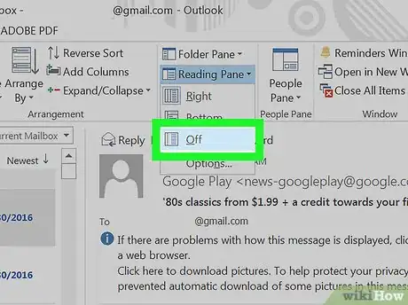 Image titled Turn Off the Reading Pane in Outlook Step 4