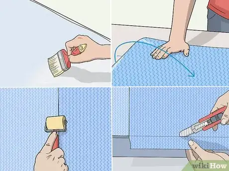 Image titled Hang Patterned Wallpaper Step 19