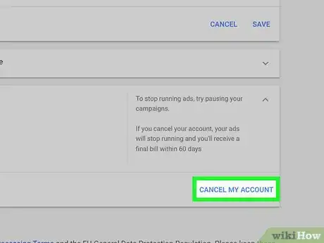 Image titled Delete an Adwords Account Step 5