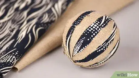Image titled Make an Elegant No‐Sew Fabric Ball Christmas Ornament Step 16