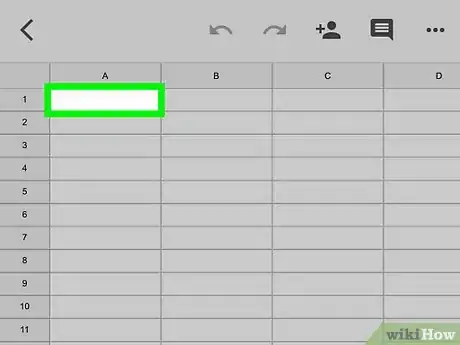 Image titled Make a Table on Google Sheets on iPhone or iPad Step 11