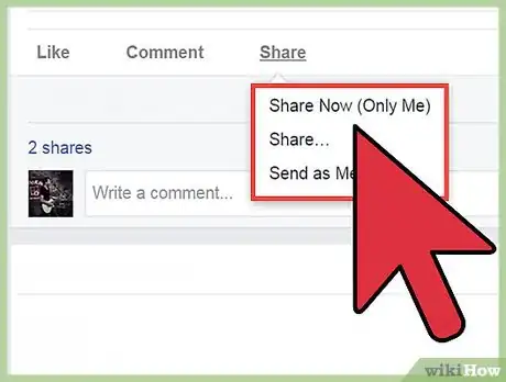 Image titled Repost on Facebook Step 6