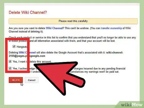 Image titled Delete a YouTube Account Step 15