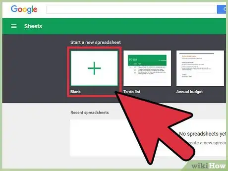 Image titled Use Google Spreadsheets Step 2