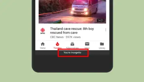 Image titled Incognito Mode on YouTube on Android.png