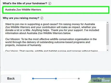 Image titled Start a Fundraiser on Facebook Step 9