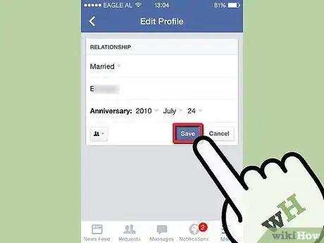 Image titled Change Your Relationship Status on Facebook Mobile Step 8
