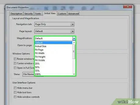 Image titled Set the Opening View of a PDF in Acrobat Professional Step 5