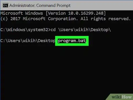 Image titled Run a Batch File from the Command Line on Windows Step 15
