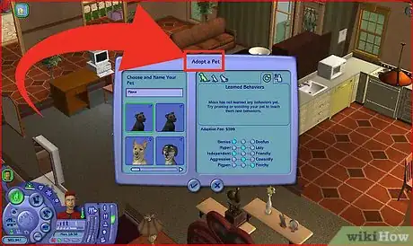 Image titled Care for a Pet in Sims 2 Pets Step 1