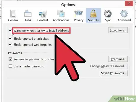 Image titled Change Your Security Settings on Firefox Step 4