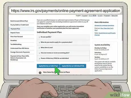 Image titled Set Up a Payment Plan with the IRS Step 3