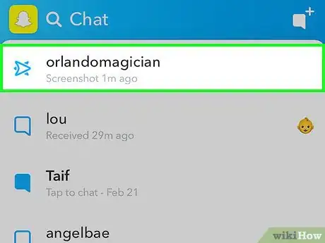 Image titled Send Pictures in a Snapchat Conversation Step 3