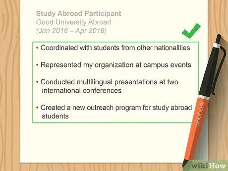 Image titled Put Study Abroad on a Resume Step 6