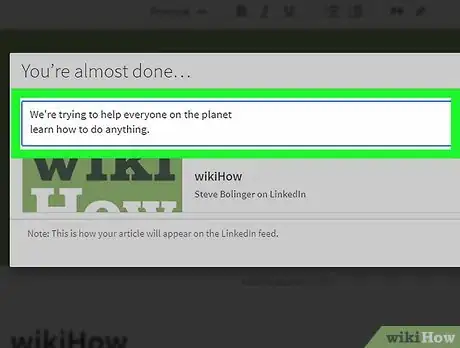 Image titled Post an Article on LinkedIn on PC or Mac Step 10