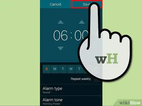 Image titled Set the Alarm Clock on a Motorola RAZR Phone Step 8