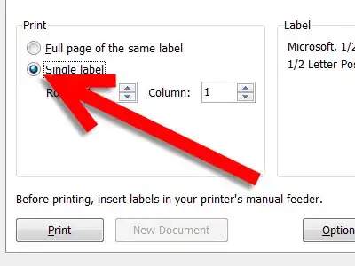 Image titled Create and Print Labels for a Single Item or Address in Microsoft Word Step 3Bullet1