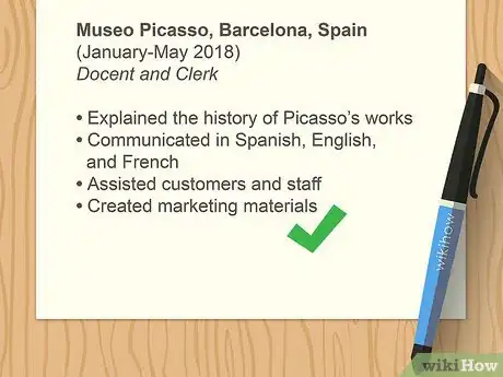 Image titled Put Study Abroad on a Resume Step 9