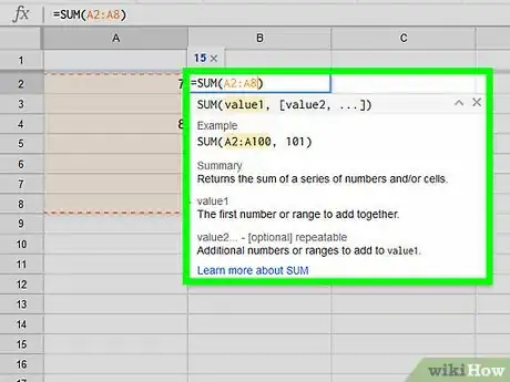 Image titled Use Functions in Google Sheets Step 6