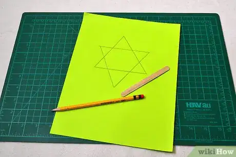 Image titled Make a Star of David from Popsicle Sticks Step 1