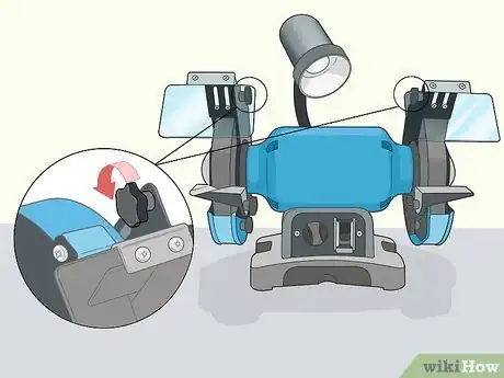 Image titled Adjust an Abrasive Stone on a Bench Grinder Step 5
