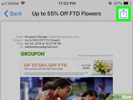 Image titled Copy an Email on iPhone or iPad Step 6