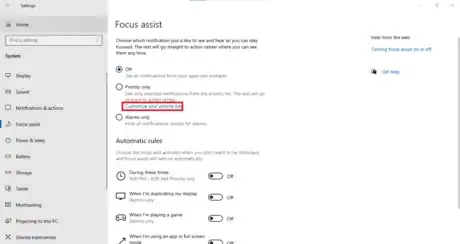 Image titled Select Focus Assist Configure Priority.png