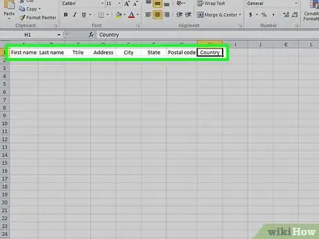 Image titled Create Address Labels from Excel on PC or Mac Step 2
