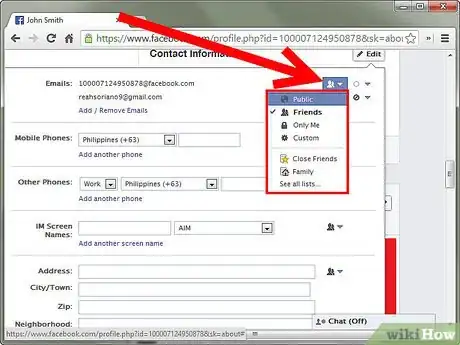 Image titled Hide Your E Mail on Your Facebook Profile Step 5Bullet1