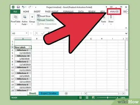 Image titled Create a Timeline in Excel Step 8