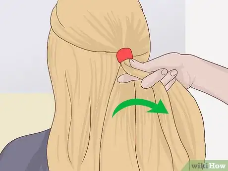 Image titled Make a Half‐Up Fishtail Ponytail Step 4