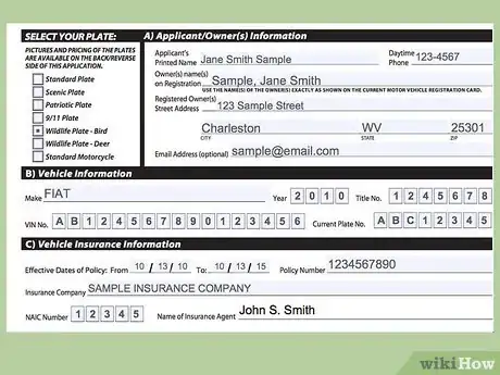 Image titled Get a Personalized License Plate in West Virginia Step 7