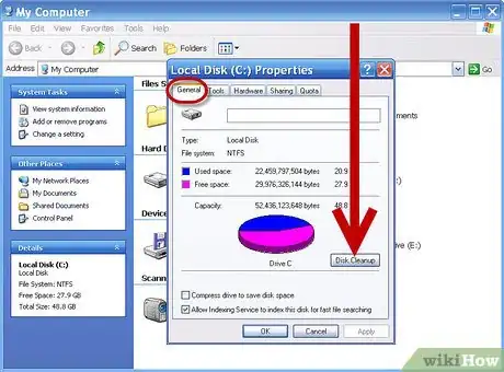 Image titled Free Up Disk Space on a Windows XP PC Step 1Bullet3