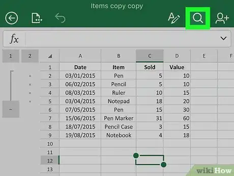 Image titled Find and Replace on Excel on iPhone or iPad Step 5