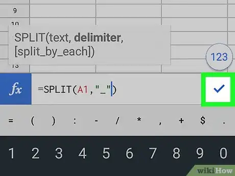 Image titled Split a Cell on Google Sheets on Android Step 14