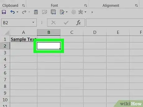 Image titled Type in Excel on PC or Mac Step 6
