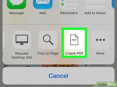 Image titled Create PDFs in Safari on iPhone or iPad Step 5
