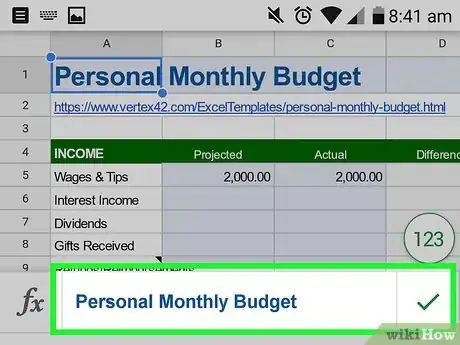 Image titled Edit Google Sheets on Mobile Step 7