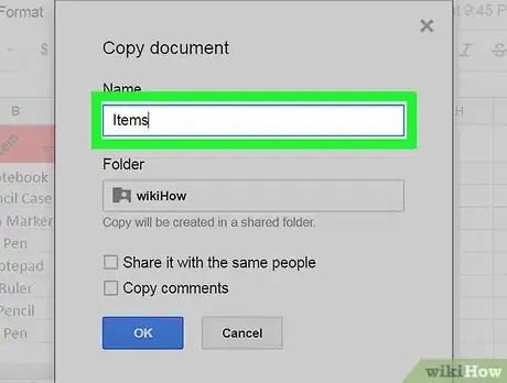 Image titled Save on Google Sheets on PC or Mac Step 5