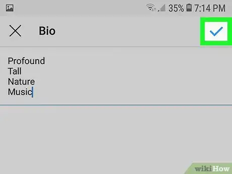 Image titled Get Multiple Lines in an Instagram Bio on Android Step 8