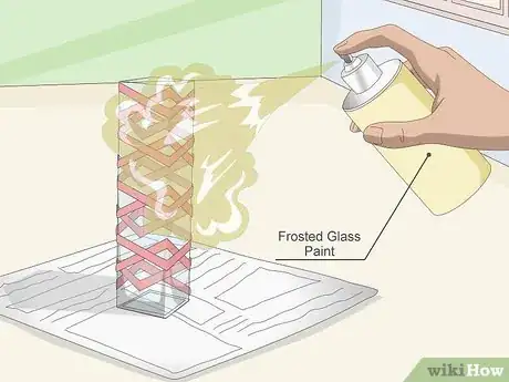 Image titled Make a Frosted Vase with a Rubber Band Step 5