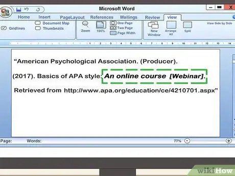 Image titled Cite a Video in APA Step 21