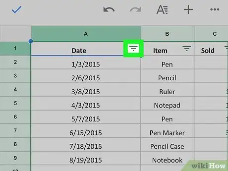 Image titled Sort by Date on Google Sheets on iPhone or iPad Step 6
