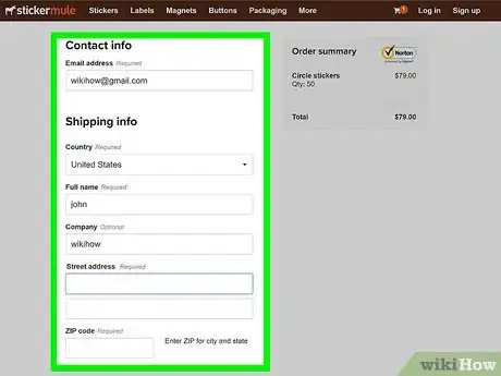 Image titled Order Stickers on Sticker Mule Step 7