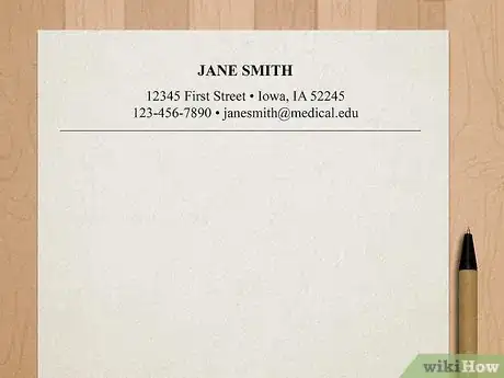 Image titled Write a CV for Medical School Step 6