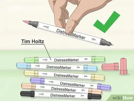 Image titled Water Color with Distress Markers Step 1