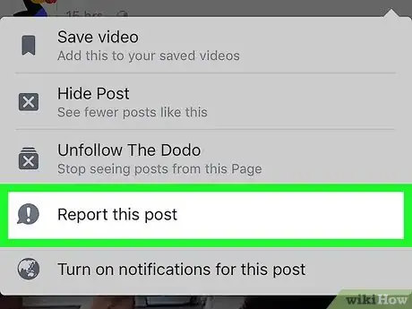 Image titled Report a Post on Facebook Step 4