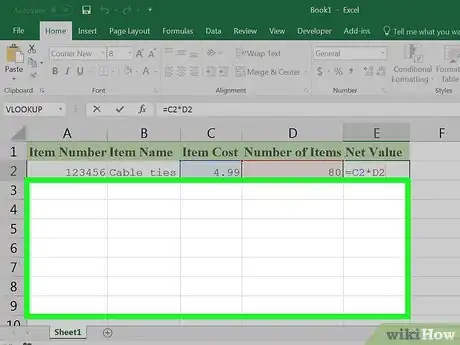 Image titled Create an Inventory List in Excel Step 18