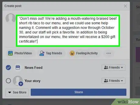 Image titled Do Giveaways on Facebook Step 6