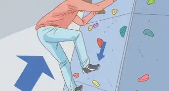 Rock Climb Overhangs on a Rock Wall